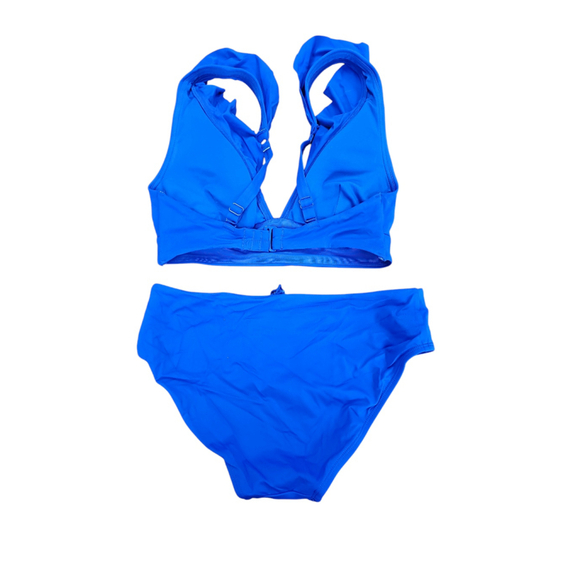 NWOT Sea Level Frilly Flirty Bikini Set Cobalt Sz 4 - Picture 7 of 10